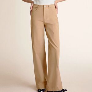 MM LaFleur Milo Wide-Leg Jean Pants Size 4 Saddle Brown Organic Cotton High Rise